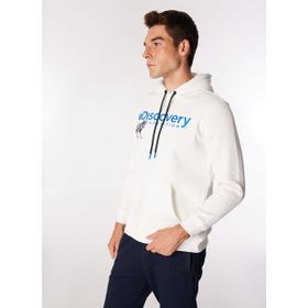 Discovery Expedition D4WM-SWT3261 Kırık Beyaz Erkek Kapüşon Relaxed Baskılı Sweatshirt