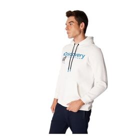 Discovery Expedition D4WM-SWT3261 Kırık Beyaz Erkek Kapüşon Relaxed Baskılı Sweatshirt