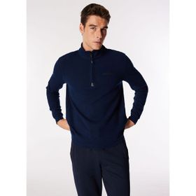 Discovery Expedition D4WM-SWT3266 Lacivert Erkek Dik Basic Düz Sweatshirt