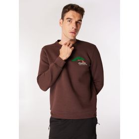 Discovery Expedition D4WM-SWT3276 Kahve Bisiklet Relaxed Nakışlı Erkek Sweatshirt
