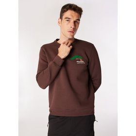 Discovery Expedition D4WM-SWT3276 Kahve Bisiklet Relaxed Nakışlı Erkek Sweatshirt