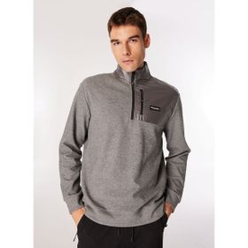 Discovery Expedition D4WM-SWT3285 Gri Melanj Dik Relaxed Düz Erkek Sweatshirt