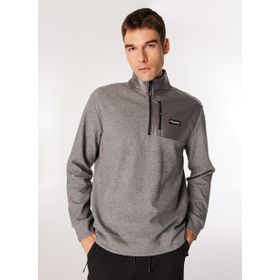 Discovery Expedition D4WM-SWT3285 Gri Melanj Dik Relaxed Düz Erkek Sweatshirt