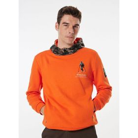 Discovery Expedition D4WM-SWT3290 Turuncu Erkek Kapüşon Relaxed Düz Sweatshirt