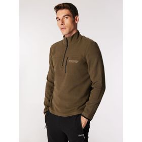 Discovery Expedition D4WM-SWT3331 Haki Erkek Dik Basic Baskılı Sweatshirt