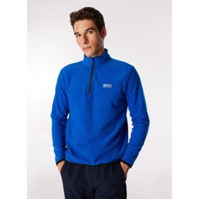 Discovery Expedition D4WM-SWT3993 Mavi Erkek Dik Basic Düz Polar Sweatshirt