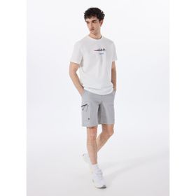 Discovery Expedition D5SM-SHT3898 Gri Erkek Relaxed Baskılı Şort