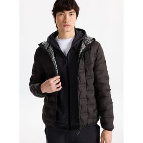 Discovery Expedition D5WM-MNT3730 Siyah Kapüşon Yaka Basic Kapitone Erkek Şişme Mont