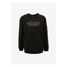 Discovery Expedition DS4M-SWT3238 Siyah Bisiklet Yaka Baskılı Erkek Sweatshirt