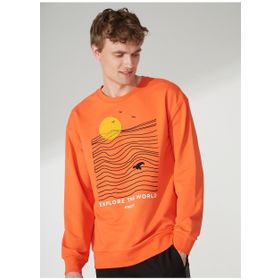 Discovery Expedition OCEAN Bisiklet Yaka Turuncu Erkek Sweatshirt