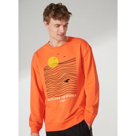 Discovery Expedition OCEAN Bisiklet Yaka Turuncu Erkek Sweatshirt