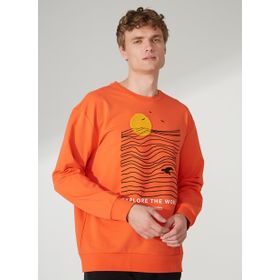Discovery Expedition OCEAN Bisiklet Yaka Turuncu Erkek Sweatshirt