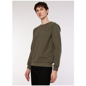 Discovery Expedition OLIV Bisiklet Yaka Haki Erkek Sweatshirt