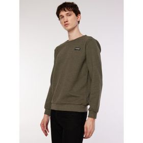 Discovery Expedition OLIV Bisiklet Yaka Haki Erkek Sweatshirt