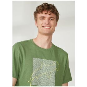 Discovery HAMMER Expedition Bisiklet Yaka Baskılı Haki Erkek T-Shirt