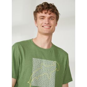 Discovery HAMMER Expedition Bisiklet Yaka Baskılı Haki Erkek T-Shirt