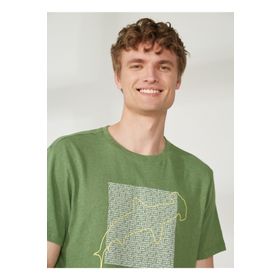 Discovery HAMMER Expedition Bisiklet Yaka Baskılı Haki Erkek T-Shirt