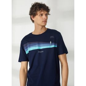 Discovery HARDAP Expedition Bisiklet Yaka Baskılı Lacivert Erkek T-Shirt