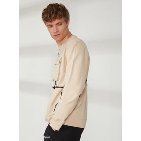Discovery OMARA Expedition Bisiklet Yaka Bej Erkek Sweatshirt