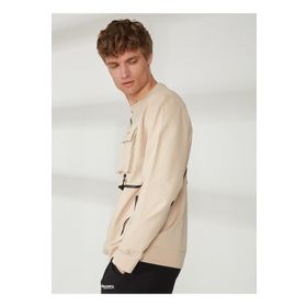 Discovery OMARA Expedition Bisiklet Yaka Bej Erkek Sweatshirt