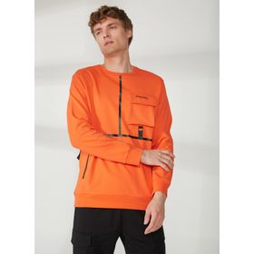Discovery OMARA Expedition Bisiklet Yaka Turuncu Erkek Sweatshirt