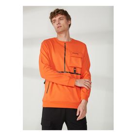Discovery OMARA Expedition Bisiklet Yaka Turuncu Erkek Sweatshirt