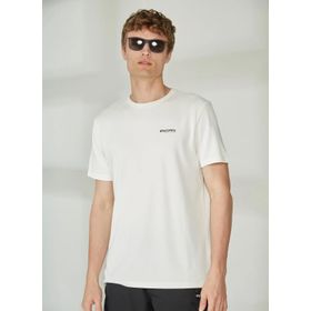 Discovery PERTA Expedition Bisiklet Yaka Baskılı Kırık Beyaz Erkek T-Shirt