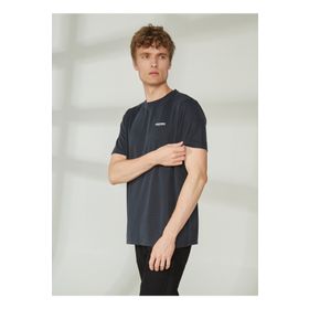 Discovery PERTA Expedition Bisiklet Yaka Baskılı Siyah Erkek T-Shirt