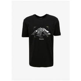 Discovery TEN Expedition Bisiklet Yaka Baskılı Siyah Erkek T-Shirt