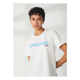 Discovery W-HOLDEN Expedition Bisiklet Yaka Baskılı Kırık Beyaz Kadın T-Shirt