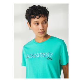 Discovery W-HOLDEN Expedition Bisiklet Yaka Baskılı Mint Kadın T-Shirt