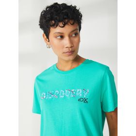 Discovery W-HOLDEN Expedition Bisiklet Yaka Baskılı Mint Kadın T-Shirt