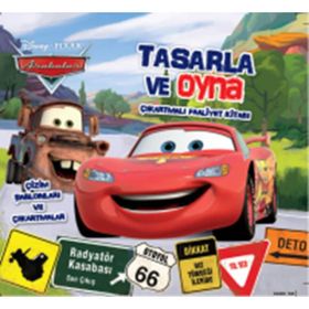 Disney Arabalar Tasarla ve Oyna Çıkartmalı Faaliyet Kitabı - kollektif