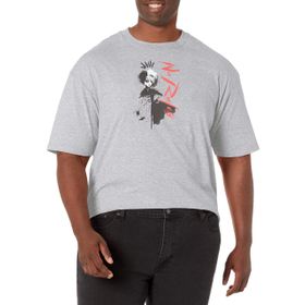 Disney Big and Tall Cruella No Rules Üst Kısa Kollu Athletic Heather Erkek T-shirt