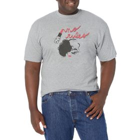 Disney Big and Tall Cruella No Rules Üst Kısa Kollu Athletic Heather Erkek T-shirt