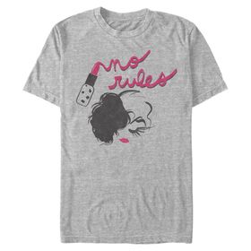 Disney Big and Tall Cruella No Rules Üst Kısa Kollu Athletic Heather Erkek T-shirt