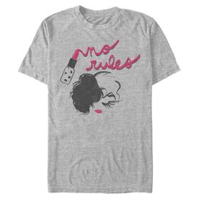 Disney Big and Tall Cruella No Rules Üst Kısa Kollu Athletic Heather Erkek T-shirt