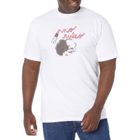 Disney Big and Tall Cruella No Rules Üst Kısa Kollu Beyaz Erkek T-shirt