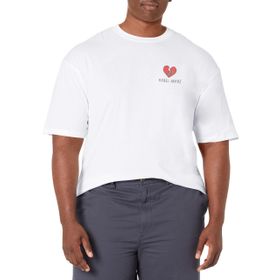 Disney Big and Tall Cruella Rebel Heart Üst Kısa Kollu White Erkek T-shirt