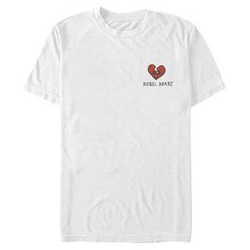 Disney Big and Tall Cruella Rebel Heart Üst Kısa Kollu White Erkek T-shirt