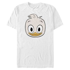 Disney Big and Tall Duck Tales Dewey Big Face Üst Kısa Kollu White Erkek T-shirt