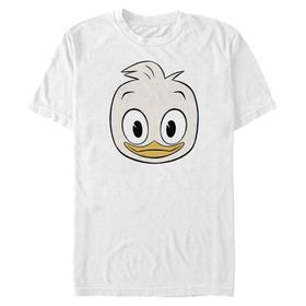 Disney Big and Tall Duck Tales Dewey Big Face Üst Kısa Kollu White Erkek T-shirt