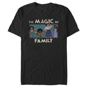 Disney Big and Tall Encanto Family Üst Kısa Kollu Black Erkek T-shirt