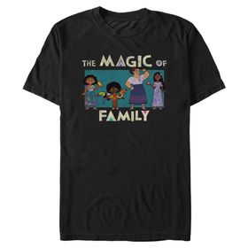 Disney Big and Tall Encanto Family Üst Kısa Kollu Black Erkek T-shirt