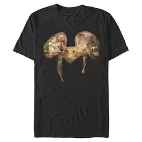Disney Big and Tall Epic Mickey Golden Ears Üst Kısa Kollu Black Erkek T-shirt