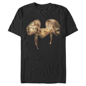 Disney Big and Tall Epic Mickey Golden Ears Üst Kısa Kollu Black Erkek T-shirt
