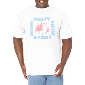 Disney Big and Tall Frozen Two Fiesty Bruni Üst Kısa Kollu Beyaz Erkek T-shirt