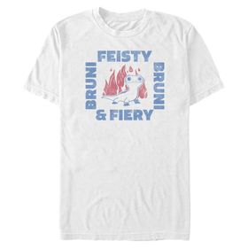 Disney Big and Tall Frozen Two Fiesty Bruni Üst Kısa Kollu Beyaz Erkek T-shirt