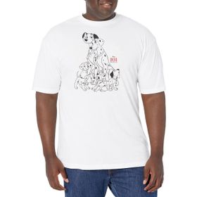 Disney Big & Tall 101 Dalmaçyalı Köpek Tüyü Beyaz Erkek T-shirt