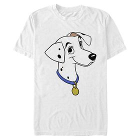 Disney Big & Tall 101 Dalmaçyalı Perdita Büyük Yüz Beyaz Erkek T-shirt